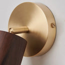 Axyaa Luxury LED Wood Wall Lights | Vintage Brass & Walnut Ash | Home Interior Lighting
