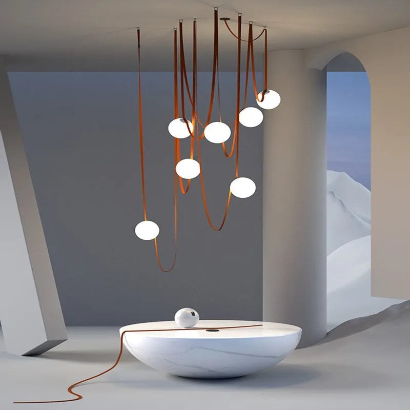 Axyaa Glass Ball Pendant Lamp for Modern Living Spaces