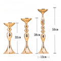 Axyaa Wedding Aisle Candelabra & Iron Vase Set for Head Table Decor & Floral Centerpiece