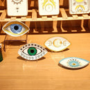 Axyaa Ceramic Evil Eye Jewelry Tray for Rings Necklaces Earrings Home Decor