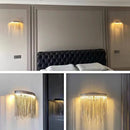 Axyaa Light Luxury Italian Tassel Chain Wall Lamp for Living Room, Bedroom, and Aisle