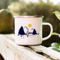 Axyaa Adventure Campfire Enamel Mug - Mountain Camper Coffee Cup