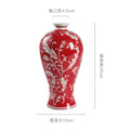 Axyaa Blue White Porcelain Ceramic Vase Chinese Retro Decor Flower Home Accessory