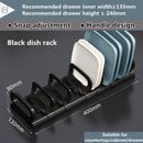 Axyaa Adjustable Dish Drying Rack for Cabinet Drawer & Over Sink