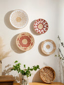 Boho Hand Woven Wall Basket for Home Decor by Axyaa