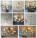 Axyaa Gold Black Ceiling Chandelier for Living Room Bedroom Luminaria