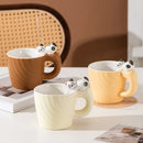 Axyaa Creative Cartoon Cat Ceramic Mug Cute Cat Cup - Children's Milk Breakfast Office Coffee Cup