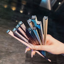 Axyaa Japanese Korean Alloy Chopsticks Sushi Sticks Reusable Tableware