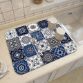 Ethnic Printed Coffee Draining Mat by Axyaa: Super Absorbent & Quick Drying Rug