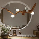 Axyaa Zen Resin Branch Pendant LED Lights - Tea House Dining Decor, Wood Color