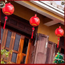 Axyaa Red Lantern with Tassels: Chinese New Year E27 Pendant for Home Decor