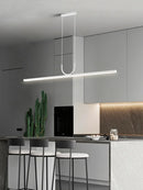 Axya LED Pendant Lamp: Modern Black/White Chandelier for Dining Room, Kitchen, Office