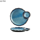 Axyaa Vintage Ceramic Dessert Plate Set - Creative Molecular Cuisine Tableware