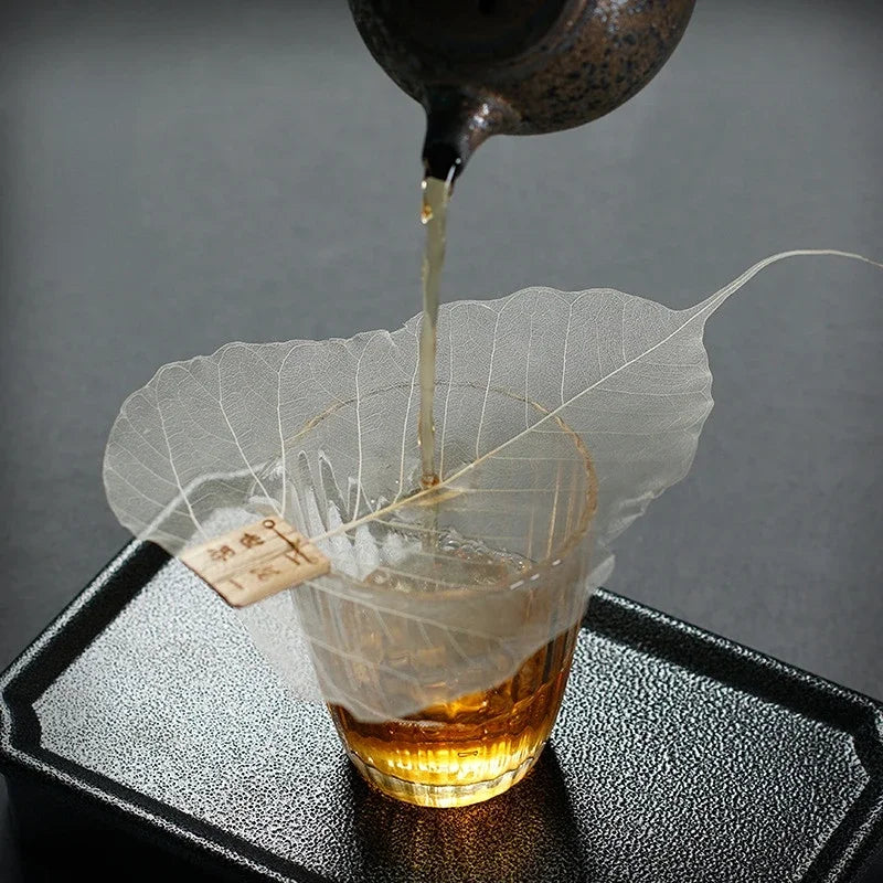 Axya Zen Leaf Filter Tea Strainer, Bodhi Leaf Tea Ceremony Accessory