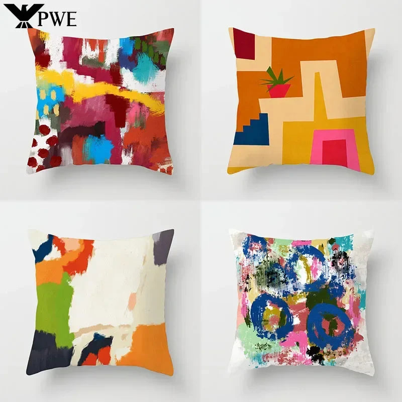 Nordic Abstract Velvet Pillow Cover by Axyaa - Simple & Chic
