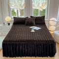 Axyaa Imitation Rabbit Velvet Fleece Bed Skirt - Winter Warm Mattress Cover