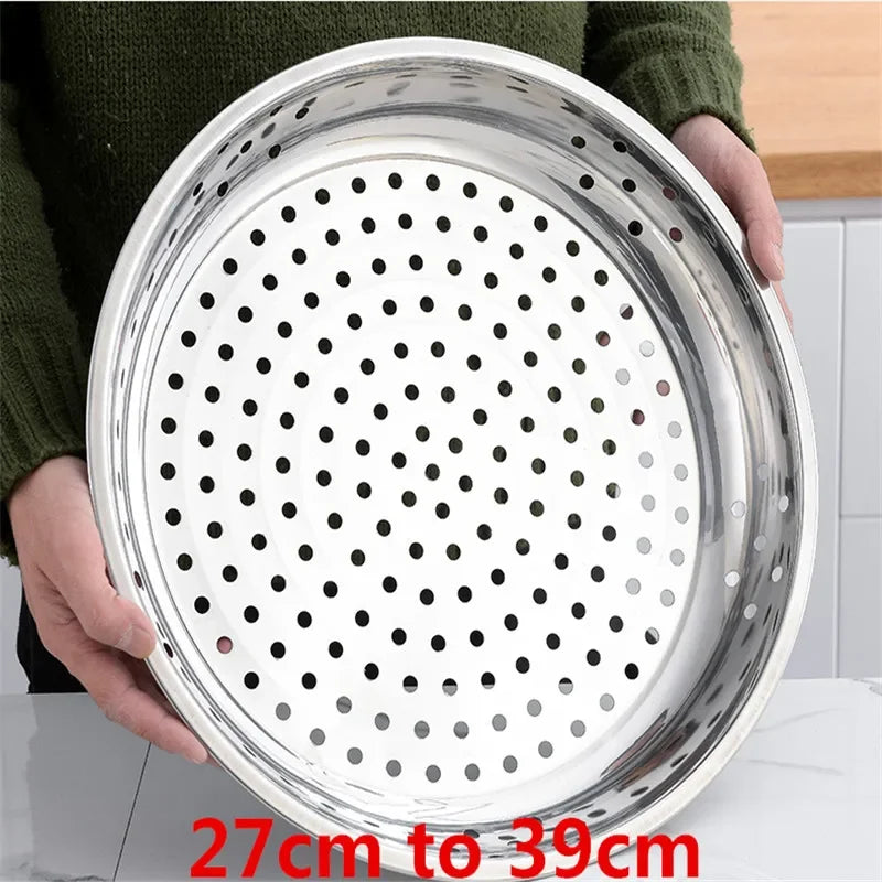 Axya Deep Colander Plate Set for Steaming and Draining - Stainless Steel