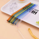 Axyaa Glass Straw Set: Reusable, Eco-Friendly, 7pc Bubble Tea, Smoothies, Bar Accessories