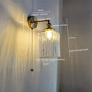 Axyaa Glass Copper LED Wall Lamp - Modern Nordic Design