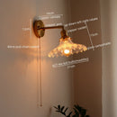 Axyaa Copper LED Wall Lights Modern Style Glass Wall Lamp