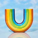 Axyaa Rainbow U-Shaped Resin Vase - Modern Aesthetic Home Decor Ornaments