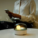 Axyaa Moon Night Light Speaker: Bluetooth Rechargeable Dimming Lamp