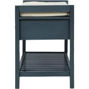 Axyaa Shoe Bench with Cushioned Seat, 2 Drawers, Slatted Shelf