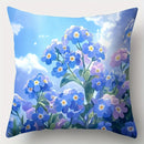 Axyaa Blue Sky Grass Sofa Pillow Case Set, 17.7", Single-Sided Print