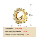 Axyaa Modern Crystal LED Wall Light for Home Decor - Round Oval Indoor Sconce