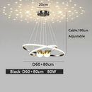 Axyaa Starry Sky LED Ceiling Chandelier: Modern Home Decoration Pendant Lights