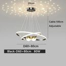 Axyaa Starry Sky LED Ceiling Chandelier Remote Control Pendant Lights for Modern Home Decor