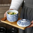 Axya Ceramic Bird's Nest Egg Cup Stew Pot Japanese Dessert Soup Bowl Tableware