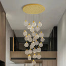 Axyaa Crystal Chandelier Stair Pendant Living Room Interior Lighting