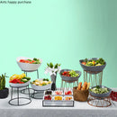Axya Wrought Iron Cake Stand Fruit Bowl Snack Tray Display Stand