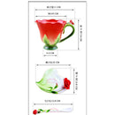 Axyaa Camellia Flower Ceramic Coffee Cup Set