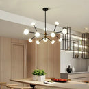 Axyaa Resin Glass LED Chandelier for Modern Living Room Bedroom Decor