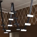 Axyaa Leather Chandelier: Modern Designer Pendant Lamp for Restaurant, Bar, and Living Room