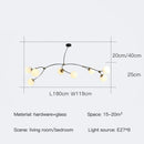 Axyaa Glass Bubble Nordic Chandelier for Home Decor & Restaurant Lighting