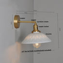 Axyaa Nordic LED Wall Light Brass Pull Chain Switch Bedside Lamp - Modern Design
