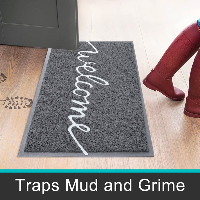 Axyaa Garden Dirt Trapper Entryway Mat - Cute Letters Non-Slip Door Mat