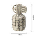 Axyaa Geometric Ceramic Vase | Desktop Storage Container | Home Decoration Accessories