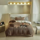 Axyaa Warm Fleece Zebra Stripe Quilt Cover, Soft & Thick, 200*230cm