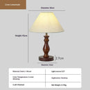 Axyaa Wooden Table Lamp, Wabi-sabi Retro Style, Solid Wood & Metal Bedroom Ambiance