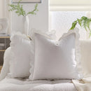 Axyaa Wave Fringed Velvet Cushion Cover in Various Colors