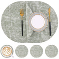 Axyaa Faux Leather Placemats Waterproof Non-slip Heat Resistant Table Mat