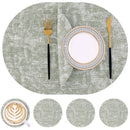 Axyaa Faux Leather Placemats Waterproof Non-slip Heat Resistant Table Mat