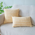 Axyaa Sweet Jacquard Plaid Rabbit Pillow Cover for Home Decor