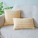 Axyaa Sweet Jacquard Plaid Rabbit Pillow Cover for Home Decor