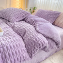 Axyaa Rabbit Velvet Milk Quilt Cover: Thick & Warm Bedding, 220x240, Double Use