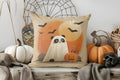 Axyaa Halloween Ghosts Flower Pattern Pillow Cover for Sofa Bedroom Car